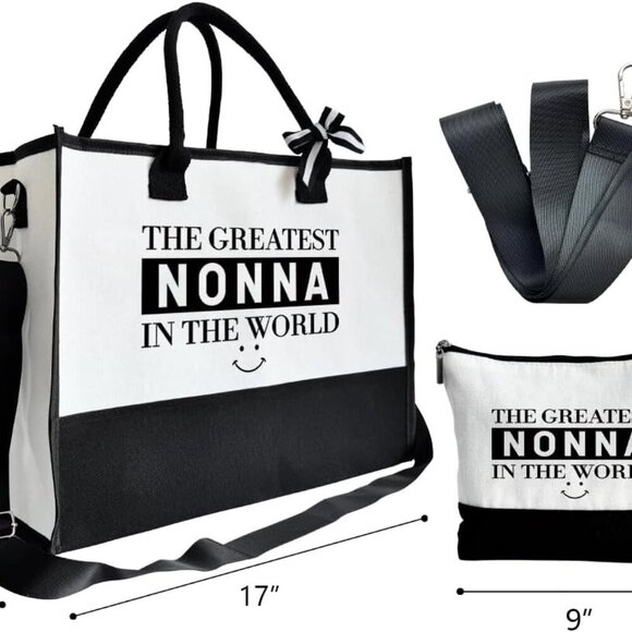 Canvas Tote Bag Large Capacity Daily Use Beach Shopping Gift - Picture 2 of 8